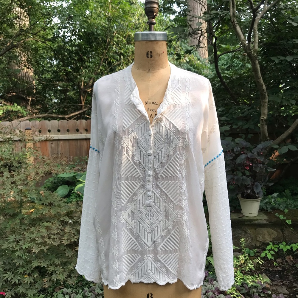 Johnny Was Embroidered Top